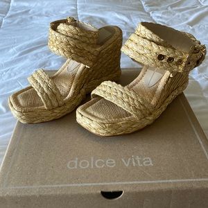 Dolce Vita Aldona wedge sandal. Size 6.5. Only worn twice.